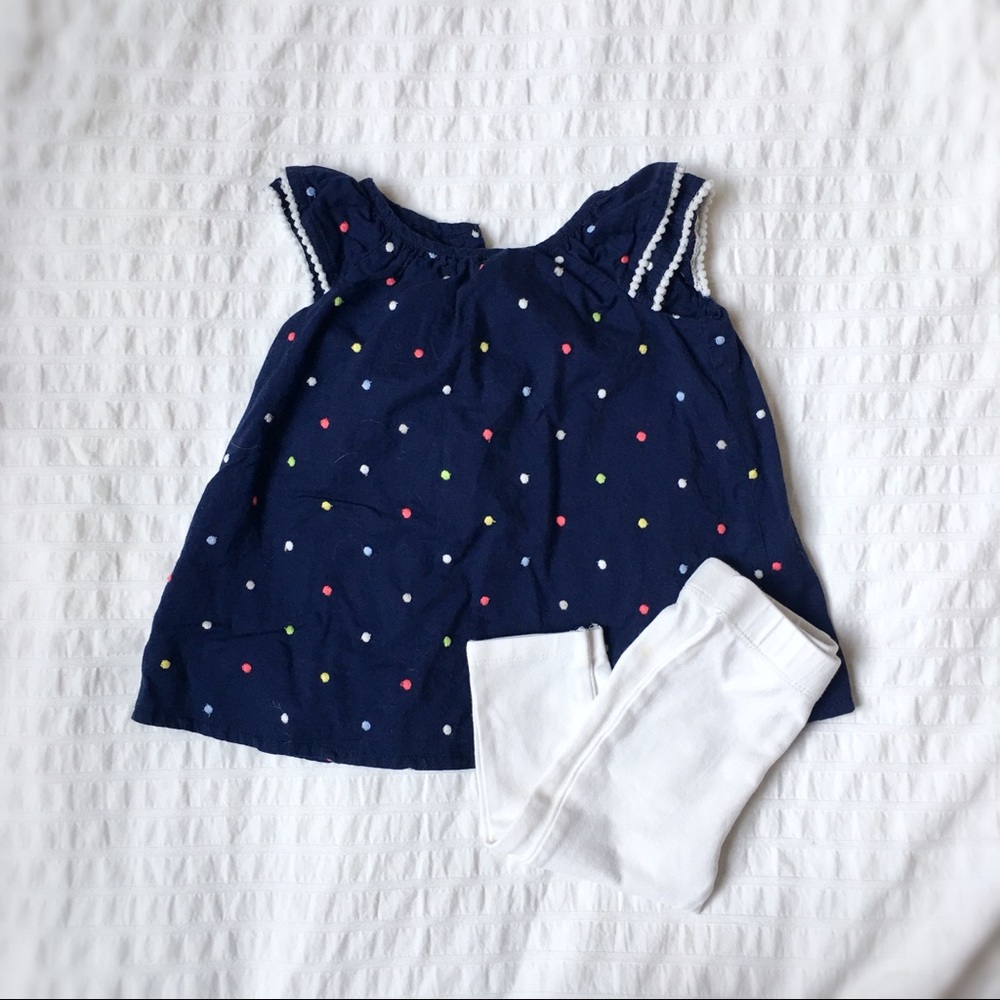 VGUC Navy Embroidered Dress Set by Maggie & Zoe